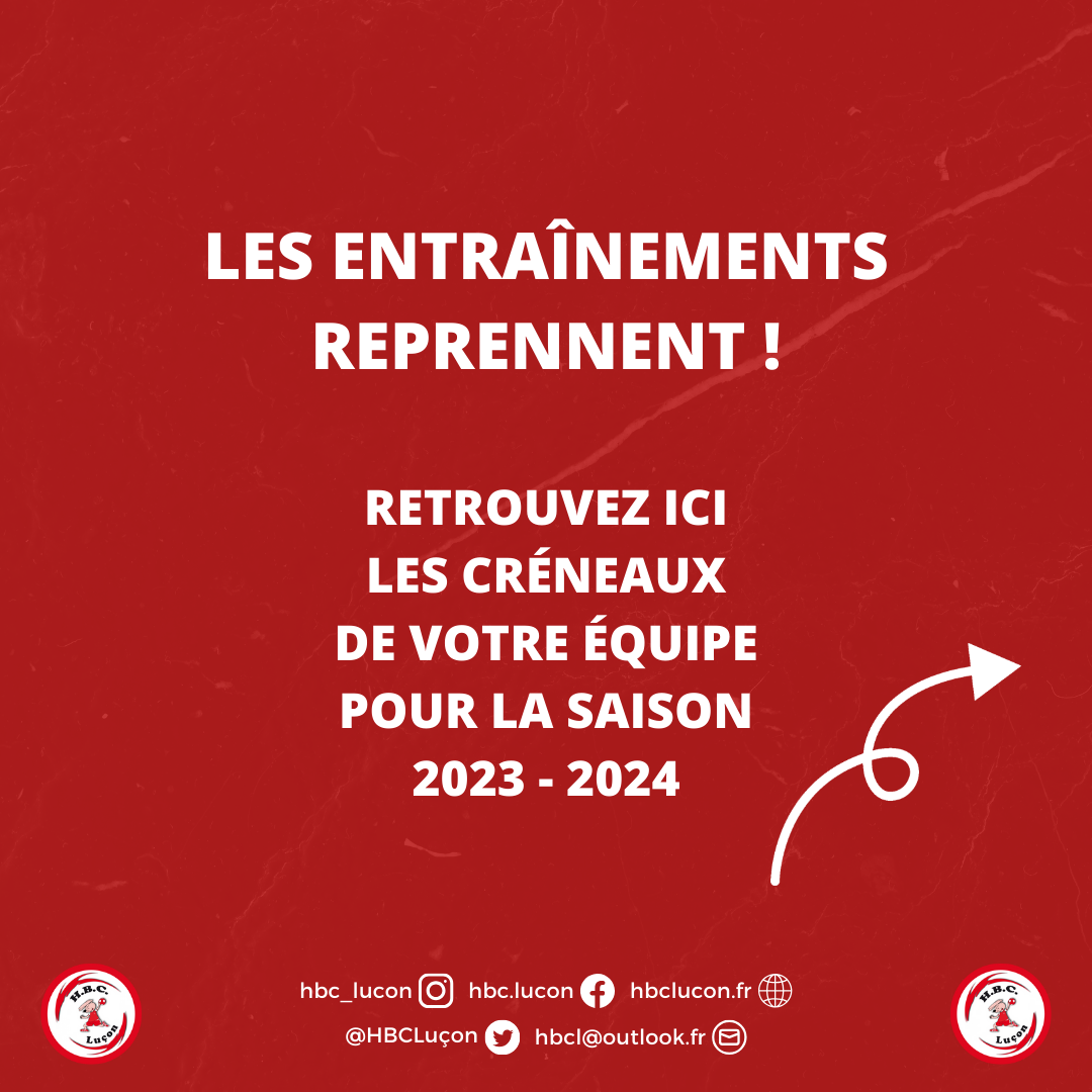 Reprise des entrainements